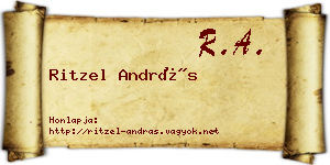 Ritzel András névjegykártya