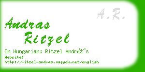 andras ritzel business card